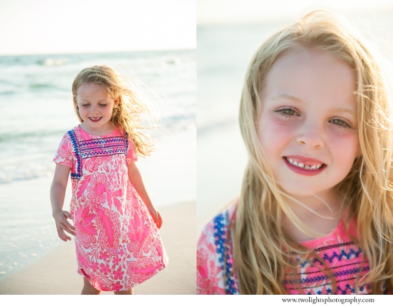 30a Beach Photographer, Two Lights Photographer, coral and navy beach portraits