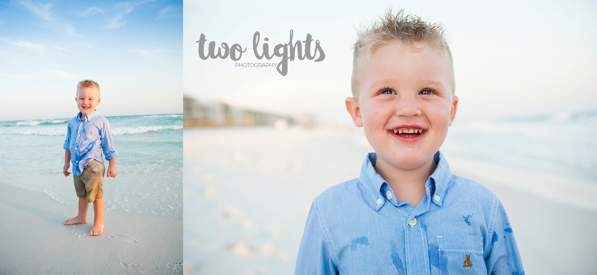 blue eyed toddler on destin beach | two lights photography