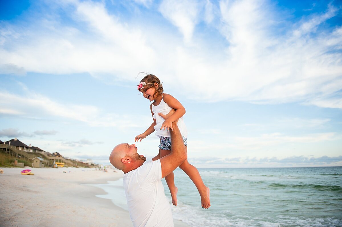 Dad & Daughter Beach Picture at Rosemary Beach FL | Two Lights Photography
