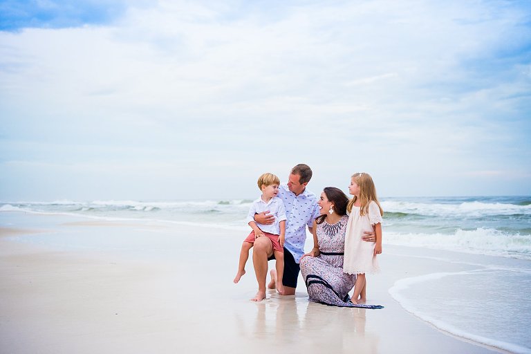 family of 4 photographed by rosemary beach photographer Sheena